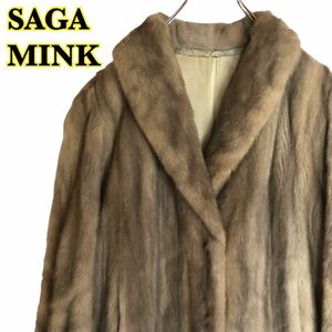 SAGA MINK Superb Quality Ranched Mink サガミンク　最高級毛皮　毛皮コート ミンクコート ハーフコート レディース　Fサイズ　【AY0200】