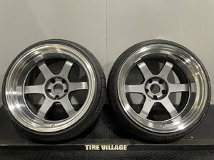 廃盤 タイヤ新品【FEDERAL 595 215/40R18】夏タイヤ 2本【RAYS ボルクレーシング TE37V MARK2 18インチ 10.5J5HPCD114.3-40】 (MHZ145)