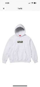 Supreme◆23AW/Box Logo Hoodie//パーカー/S/コットン/GRY/無地 海外 正規 新品未使用 Box Logo Hooded Sweatshirt 1