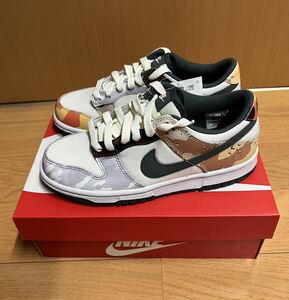 23.0cm 国内正規品 NIKE GS DUNK LOW SE SAIL MULTI CAMO ナイキ GS ダンク ロー SE セイル マルチ カモ