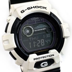 美品 CASIO カシオ G-SHOCK ジーショック G-LIDE 腕時計 GWX-8900B-7 電波ソーラー タフソーラー マルチバンド6 ホワイト ブラック 動作OK