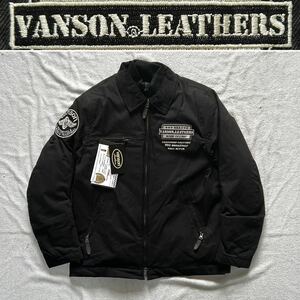 ★ VANSON VS22110W XLサイズ バンソン コットンジャケット ライディングジャケット ウインター 防風 防水 防寒 プロテクター装備 A51003-5