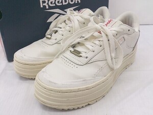 ◇ ◎ Reebok リーボック GX8765 CLUB C DOUBLE GEO スニーカー シューズ サイズ24.0cm オフホワイト レディース