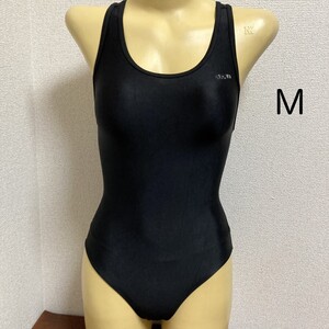 D847ジャパーナ♪ストレッチ♪しっとり生地のシンプルブラックスポーティー女子競泳水着♪アンダーやコレクションや撮影会にも♪サイズM