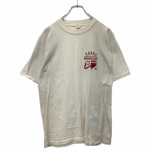 ONEITA 半袖 プリント Tシャツ Lサイズ ベージュ コットン USA製 古着卸 アメリカ仕入 t2407-4067