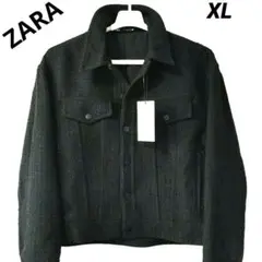 新品タグ付き♦ZARA✦羊毛混WOOL✖ツイードジャケット◆XL