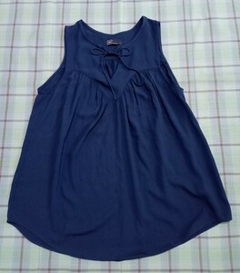 GAP かわいい ノースリーブ トップス Sサイズ(紺系、チュニック、袖なし)