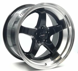 CLEAVE RACING FL53 18x9.5J ±0 5H-114.3 ブラック/マシンド 4本セット