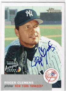 MLB 2002 Topps Heritage Real One Autograph #RO-RCL Roger Clemens Auto トップス 直筆サイン ロジャー・クレメンス