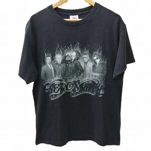 ヴィンテージ VINTAGE 00s AEROSMITH エアロスミス Tシャツ カットソー 黒 ブラック L メンズ