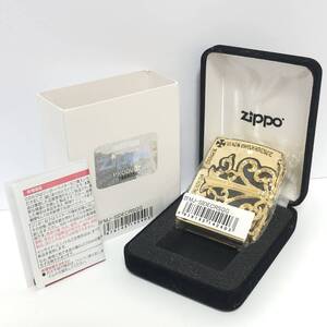 1円〜 未使用 ZIPPO ジッポー クロス 5面加工 メタルジャケット アーマー G 21 ゴールド 金 