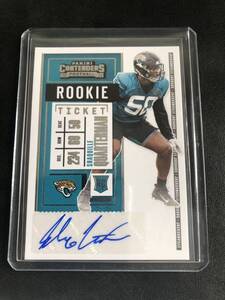 RC auto nfl contenders shaquille quarterman jaguars 直筆サインカード Panini