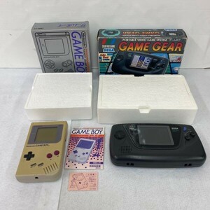 J124-O35-1609 Nintendo 任天堂 ニンテンドー ゲームボーイ 初代 DMG-01/SEGA セガ GAME GEAR ゲームギア HGG-3210 本体 箱付き 通電OK ①