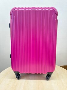 【訳あり品】 スーツケース 中型 軽量 キャリーバッグ 旅行 おしゃれ ファスナー TY001 マゼンタ Mサイズ TSA (W) [002]