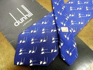 ♪vr0236♪良品♪【dunhill】ダンヒル【ペンギン 柄】ネクタイ