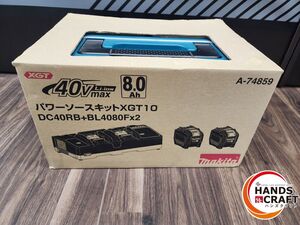 ♭【未使用】マキタ　パワーソースキットXGT10　二口充電器DC40RB+40Vmax8.0AhバッテリーBL4080F×2　A-74859【中古】