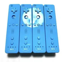 Wii WiiU リモコン モーションプラス RVL-036 ブルー アオ 4本