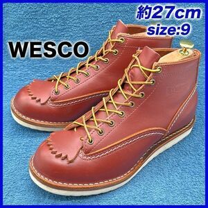 即決★WESCO 11年★27cm ロガーブーツ ウエスコ 9 3E レッドブラウン ジョブマスター レーストゥトゥ レッドウッドレザー フォルスタン