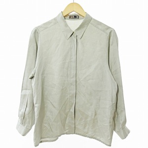 ダックス DAKS シルク シャツ 長袖 11 グレー 1126 ■GY09 レディース