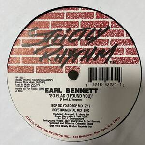 EARL BENNETT SO GLAD I FOUND YOU STRICTLY RHYTHM RECORDS