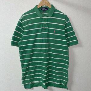 PolobyRalphLauren ラルフローレン　ポロシャツ　半袖　ボーダー　古着　人気　メンズ　L