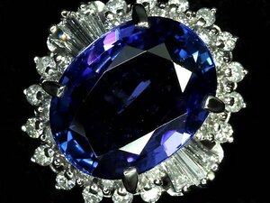 IUL13415SS【1円～】新品【RK宝石】≪Tanzanite≫ 超希少 極上タンザナイト 特大7.62ct 極上ダイヤモンド 総計0.813ct Pt900 超高級リング