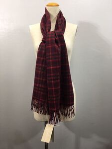 新品タグ付BURBERRY CHECK PATTERNED CASHMERE100% MUFFLER MADE IN SCOTLAND/バーバリーチェック柄カシミヤ100%マフラー