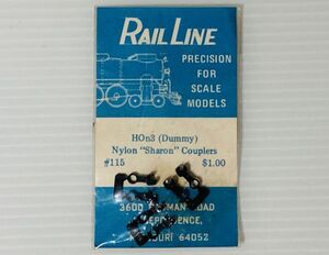 RAIL LINE HOn3 Nylon Sharon Couplers #115 HOn3ゲージ