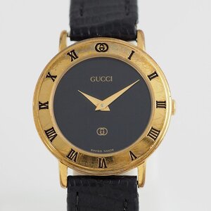 GUCCI グッチ GP/革 3001L レディース クオーツ ギャランティーカード・ケース付き［31318］