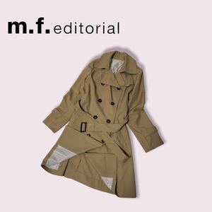 m.f.editorial エムエフエディトリアル 撥水 防シワ ウォッシャブルトレンチ スプリングコート S ベージュ系