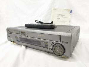 O003) 通電OK!美品！SONY ビデオカセットレコーダー WV-ST1 S-VHS Hi-Fi/Hi8／ステレオハイエイト ダブルビデオ