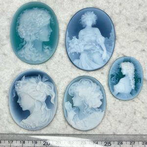 売切!!1円〜!!作家物入り!!☆ストーンカメオおまとめ60.78g☆f 約303.89ct cameo H.P.Muller Schmidt F.W.Klein DF7/EB0●DE0/DF5 w2す43