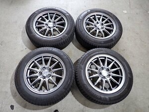 YS8818【送料無料185/65R15】bB イスト アクア アクシオ フィールダーなどに 中古スタッドレスセット ●15×6.5J 100/5H ET40●