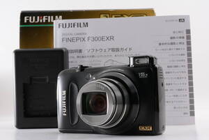 動作品 富士フィルム FUJIFILM FinePix F300EXR ファインピックス 黒 ブラック コンパクトデジタルカメラ 箱 取説 充電器付 管N8702