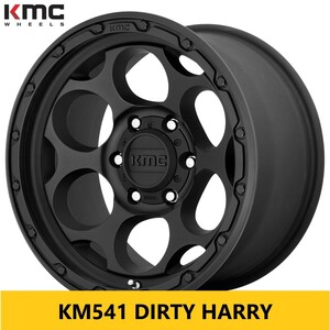 テクスチャードブラック 新品4本 KMC KM541 DIRTY HARRY 8.5J×17in IS18 139.7 150系 トライトンGSR プラド ハイラックス FJ