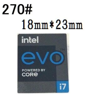 270# 第十一代【intel evo POWERED BY CORE i7】エンブレムシール　■18*23㎜■ 条件付き送料無料