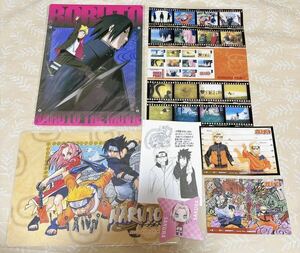 【NARUTO】ポストカード等7枚セット 非売品 特典 ステッカー BORUTO イラストカード フィルム うちはサスケver