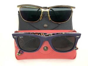 T09/135 Ray-Ban レイバン POLICE ポリス サングラス2点セット WAYFARER ウェイファーラー ウエリントン レキシントン