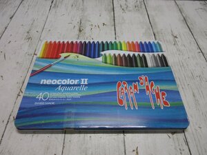 yo 保管品　 40本セット スイス製最高級水彩クレヨン neocolorⅡ Aquarelle パステル クーピー ペンシル クレパス 【星見】