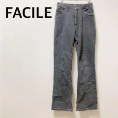 デニムパンツ 【FACILE】ジーパン ブラック レディース ヴィンテージ