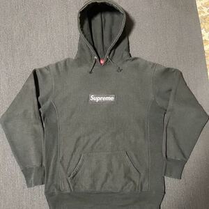 SUPREME HOODY Box Logo HOODED SWEATSHIRT Large ブラック 黒 シュプリーム フーディ パーカ プルオーバー L CANADA カンガルーポケット