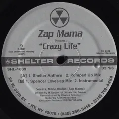 米12" Zap Mama Crazy Life SHL1039 Shelter Records /00250