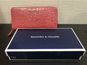 ■【YS-1】 サマンサアンドシュエット Samantha & chouette ■ ラウンドファスナー 長財布 小銭入れ有り ■ ピンク系 【東京発】K■