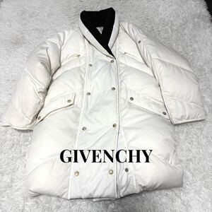 GIVENCHY PLAY ジバンシー　プレイ　 ダウンコート　バイカラー　金ボタン　M ダウンジャケット　ホワイト　ブラック　肉厚　大きめ