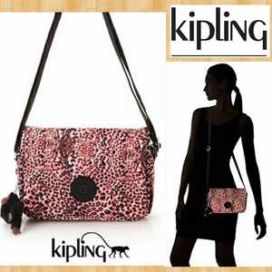 kipling キプリング 新品 ショルダーバッグ ピンク アニマル