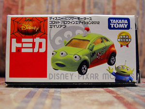 ★ディズニー　トミカ　コロット　ハロウィンエディション　2012　エイリアン　オレンジ　販売店特別仕様車　廃盤　希少　レア　箱小難