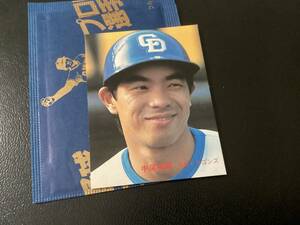 未開封開封品　美品　レアブロック　カルビー82年　中尾（中日）No.742　プロ野球カード　限定版