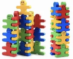 人型パズル　カラフル　ブロック　木製　知育玩具　おもちゃ