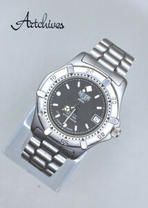 ☆時計☆1円～☆TAG HEUER (タグホイヤー)☆962.006☆プロフェッショナル 200シリーズ BK文字盤 クォーツ 腕時計☆稼動品☆『VRW-217』