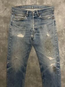 70s LEVIS 501 66後期（チェーン）鬼ヒゲハチノス8%ヴィンテージ ビンテージ オリジナル1978年3月製造クロカンハチマル赤耳66前期BIGE501xx